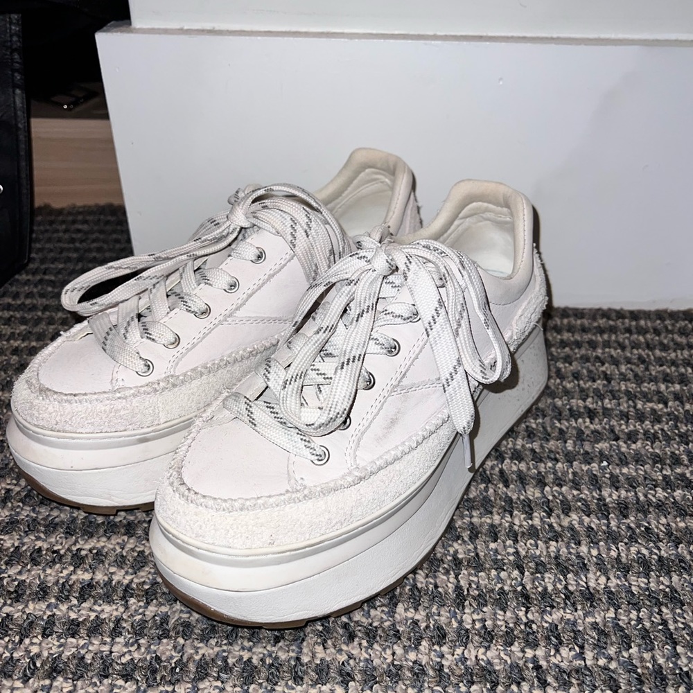 UGG white platform sneakers
